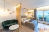 Estudio en Benalmádena - Seaview beachfront studio with aqua park & balcony Estudio en Benalmádena - Seaview beachfront studio with aqua park & balcony