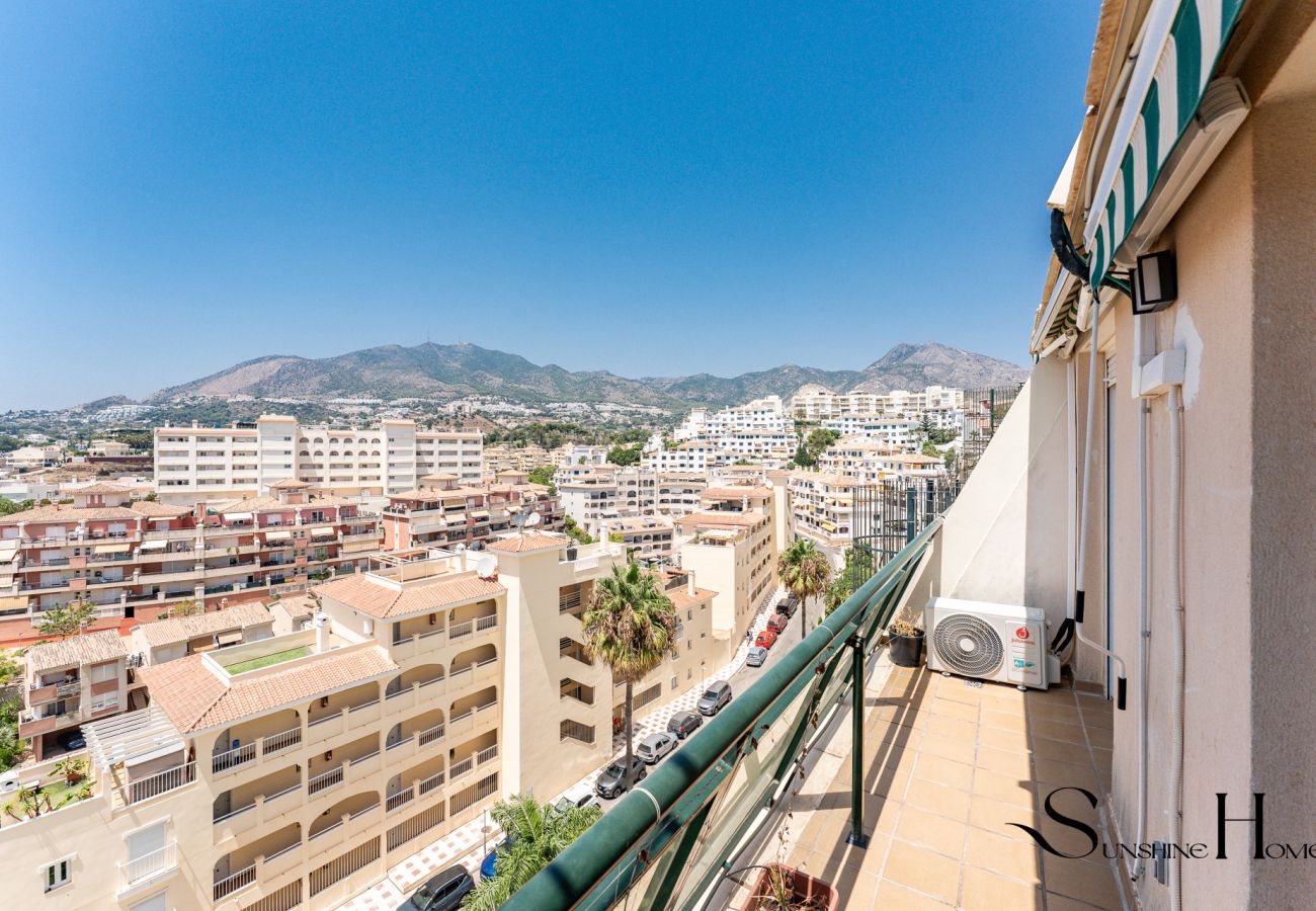 Apartamento en Benalmádena - Terraza del Paraíso, Dúplex de 3 Dormitorios, Barbacoa, Vistas, Piscina, Estacionamiento REF003