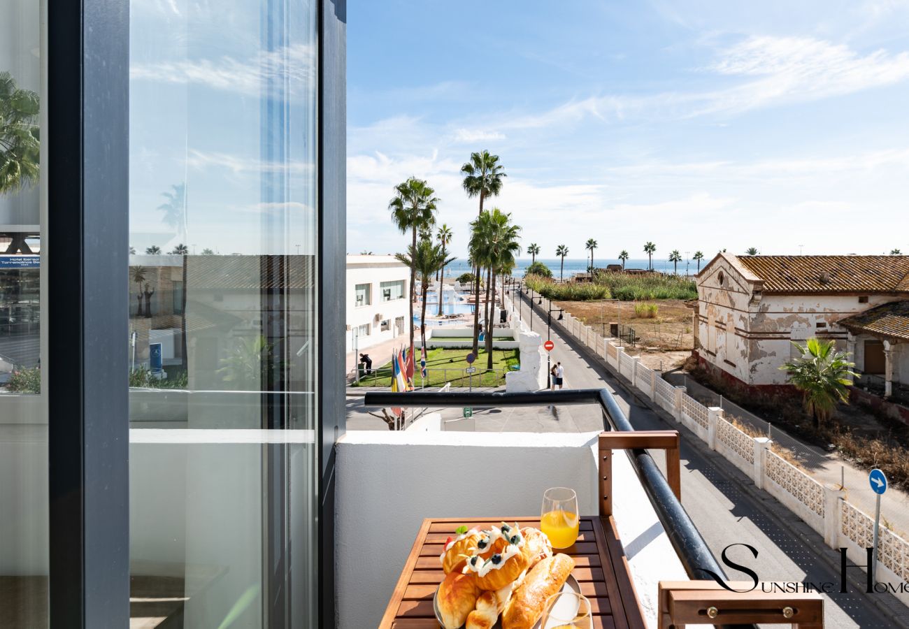 Apartamento en Torremolinos - Felicidad frente a la playa de Álamos - Retiro con vistas al mar REF049