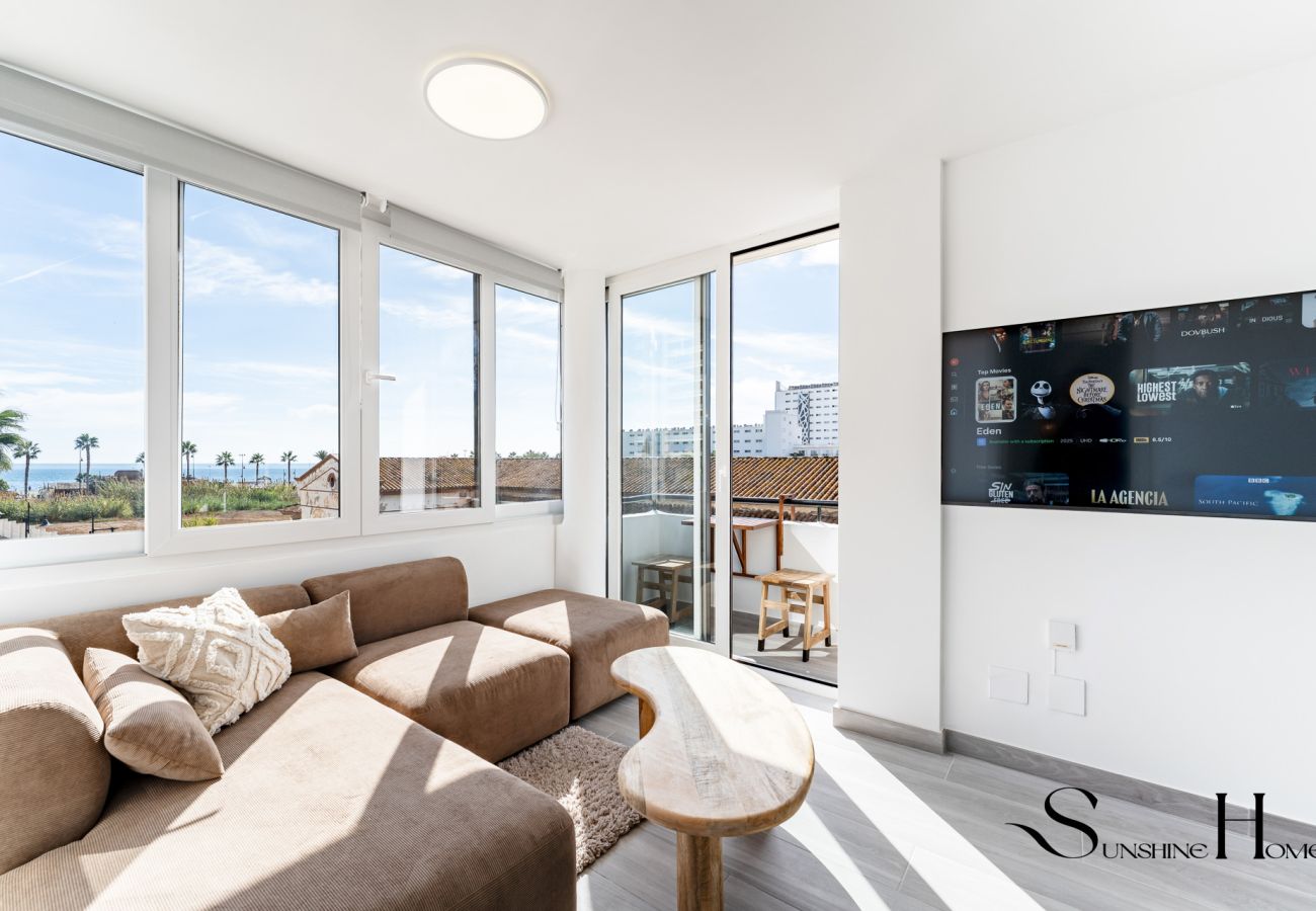 Apartamento en Torremolinos - Felicidad frente a la playa de Álamos - Retiro con vistas al mar REF049