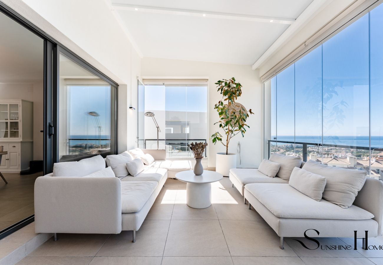 Maison mitoyenne à Mijas - Luxury 2Bed Villa in Mijas – Sea View, Pool  REF901