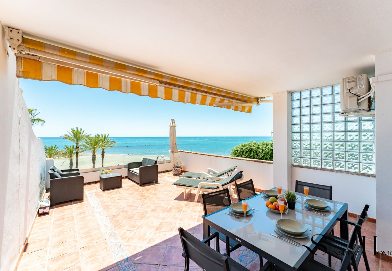 Apartment in Benalmádena - Living On The BEACH , First Line + Big Terrace Best Views