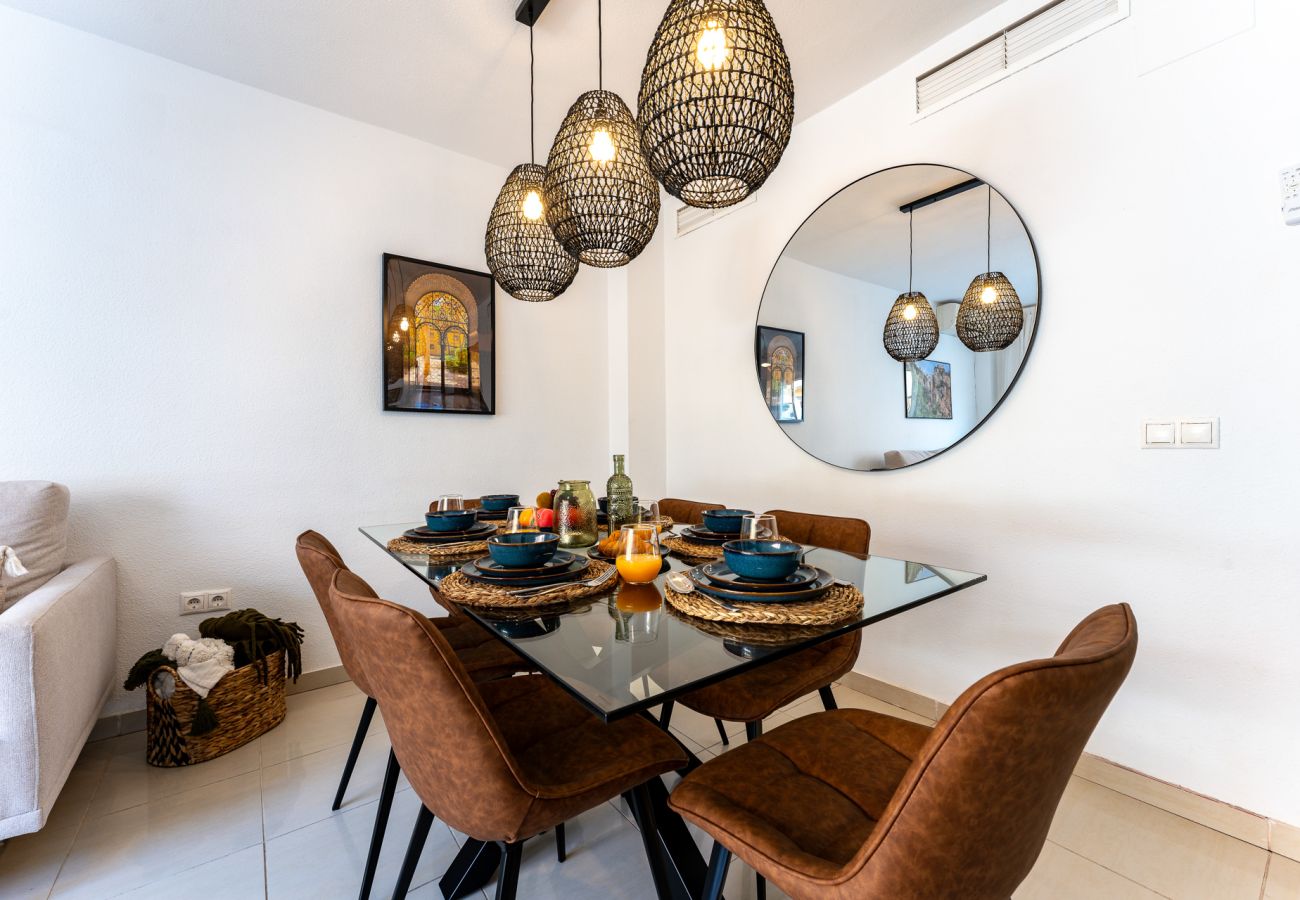 Townhouse in Benalmádena - Stylish Seaview Townhouse: 3BR, Pool, 4 Terraces,