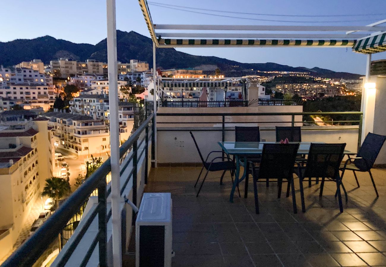 Apartment in Benalmádena - Terrace of Paradise, 3 Bed Duplex, Bbq, Views, Pool, Parking