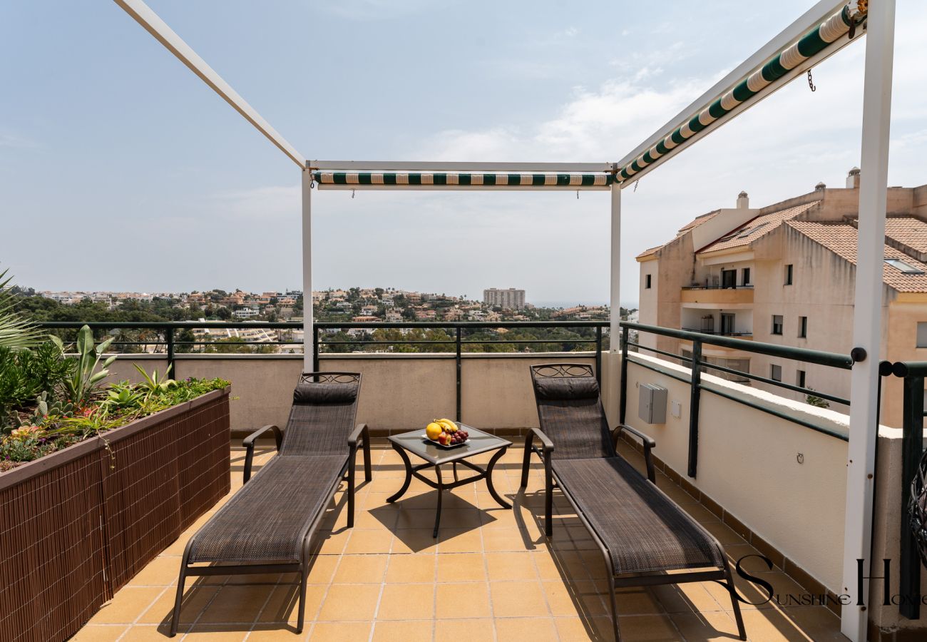 Apartment in Benalmádena - Terrace of Paradise, 3 Bed Duplex, Bbq, Views, Pool, Parking