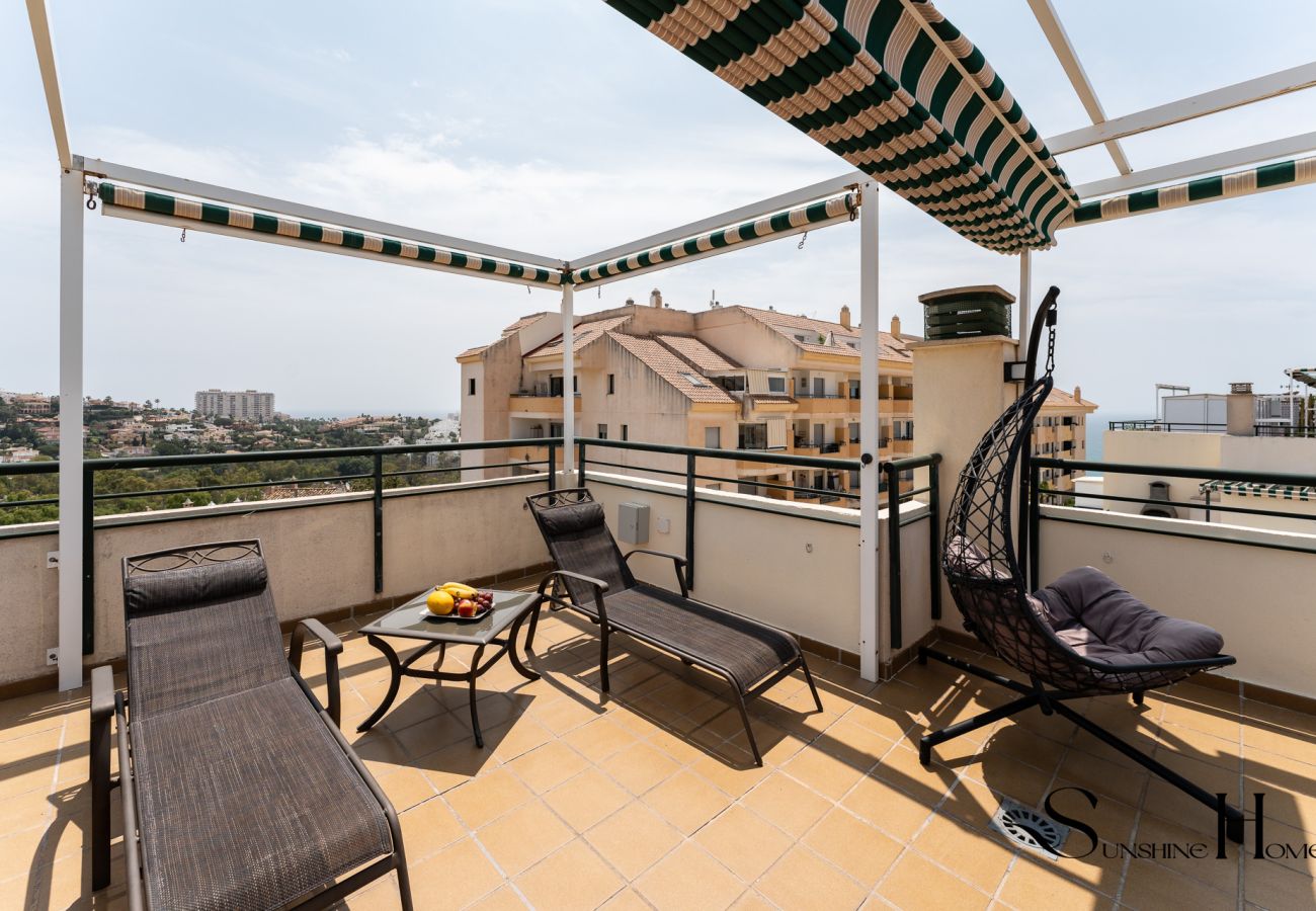 Apartment in Benalmádena - Terrace of Paradise, 3 Bed Duplex, Bbq, Views, Pool, Parking