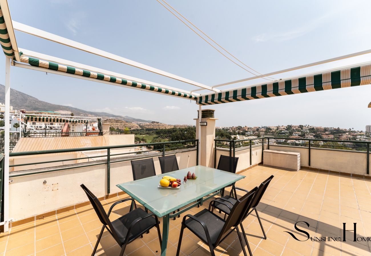 Apartment in Benalmádena - Terrace of Paradise, 3 Bed Duplex, Bbq, Views, Pool, Parking