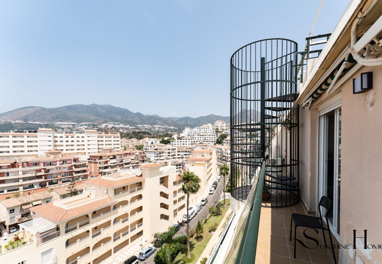 Apartment in Benalmádena - Terrace of Paradise, 3 Bed Duplex, Bbq, Views, Pool, Parking